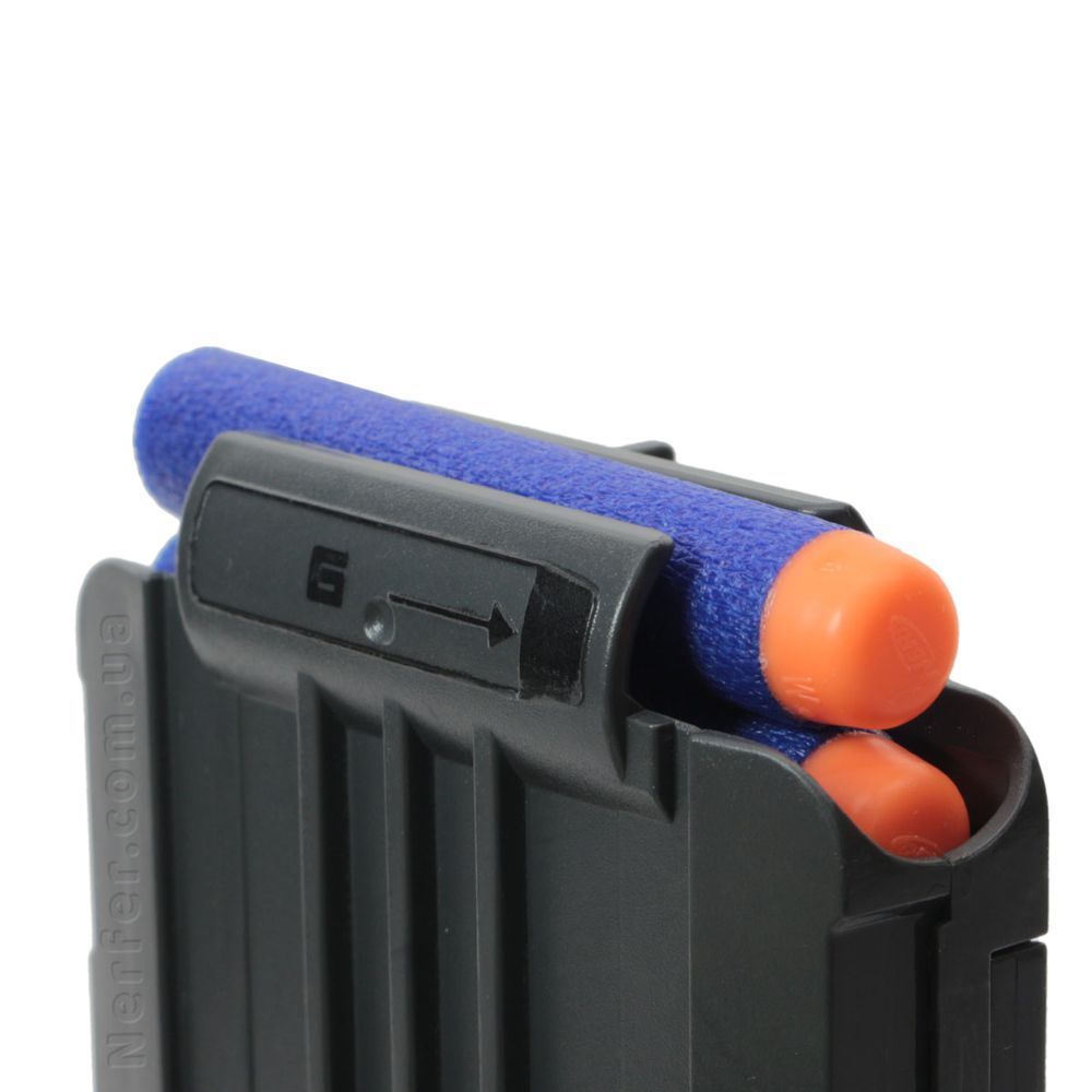 Магазин Nerf на 6 патронов Elite непрозрачный