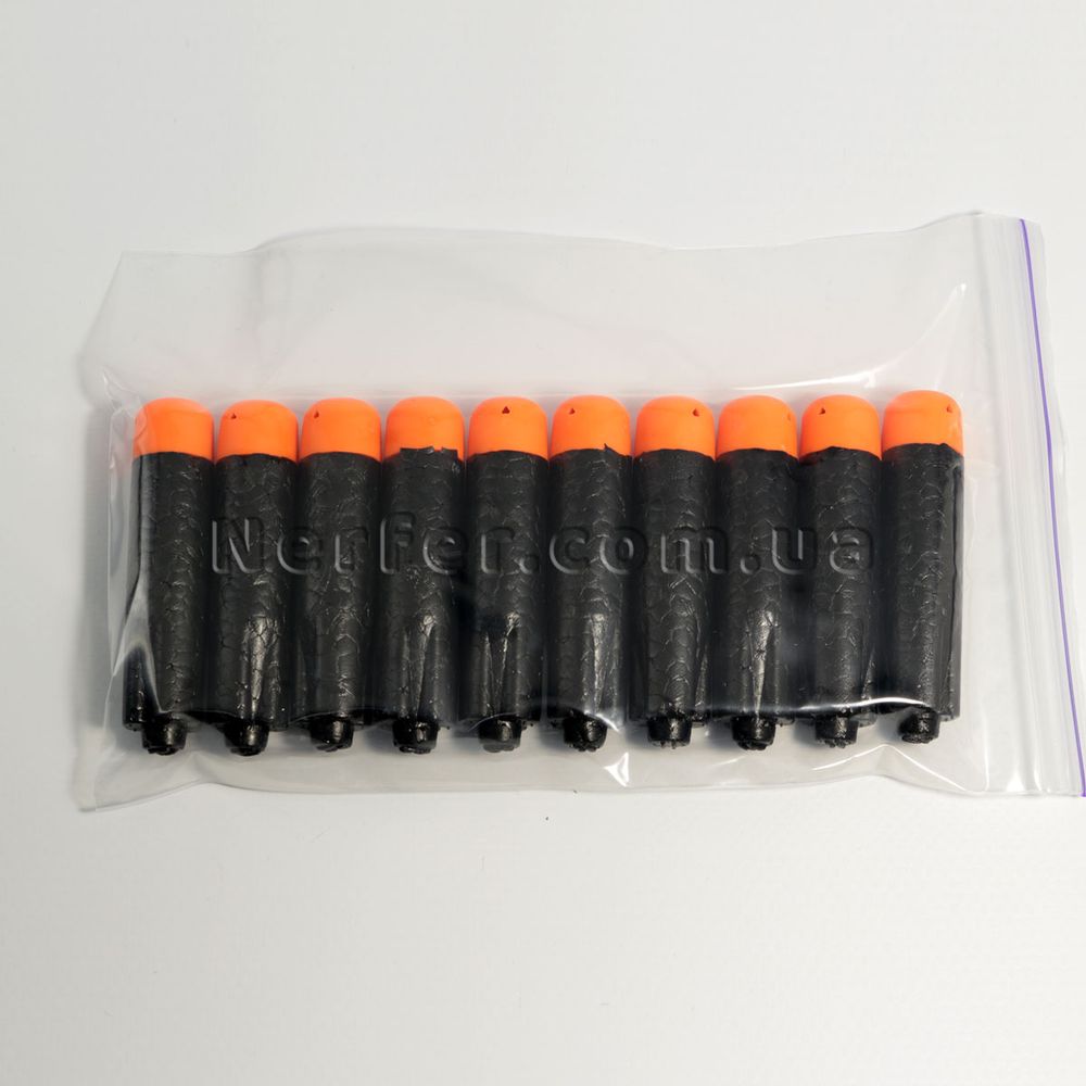 Патрони для бластерів Nerf Ultra з отвором на кінці Чорні 10 шт ()
