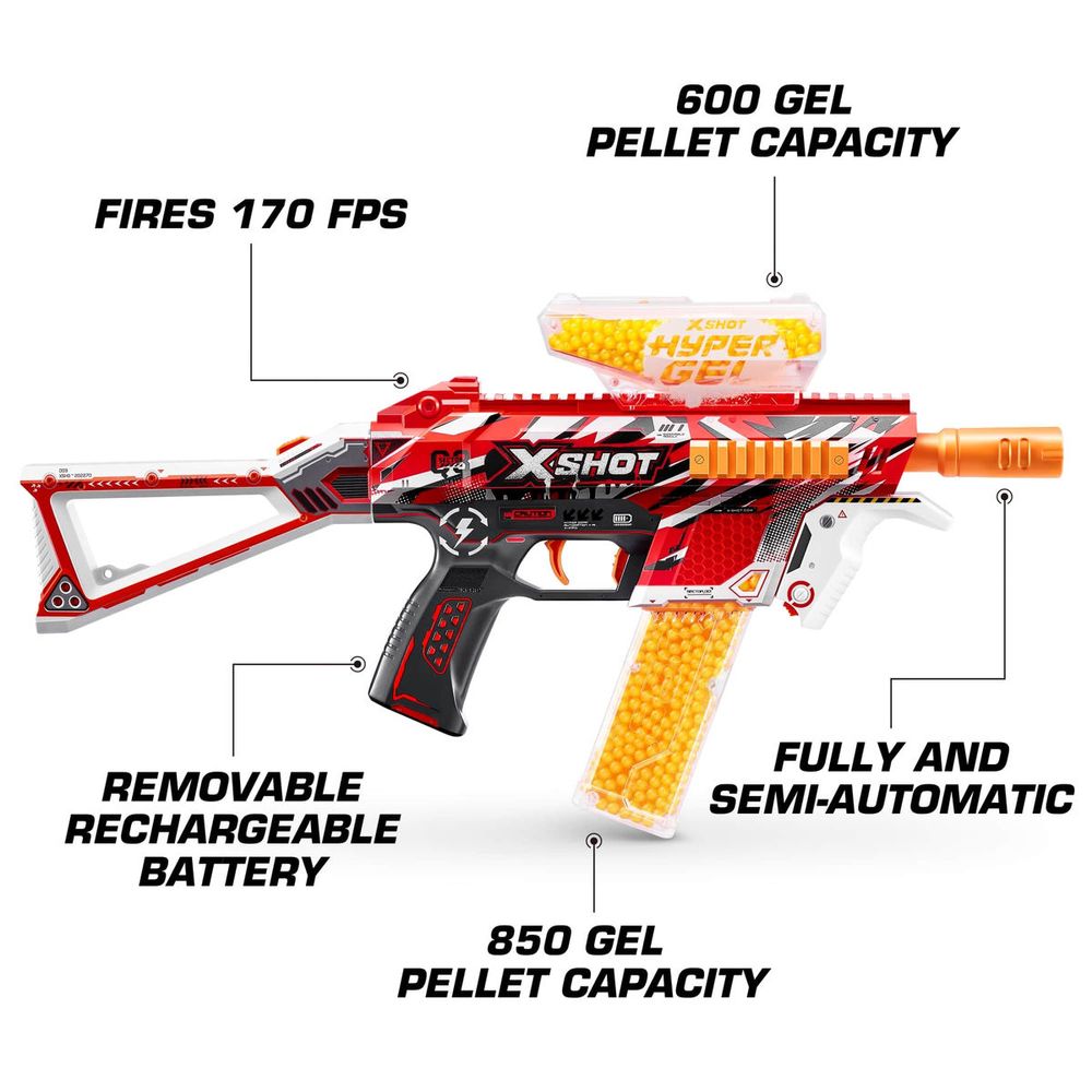 X-Shot Hyper Gel Trace Fire (Medium) (36657/36621R), Уцінка! (Трасуючий вогонь (Середній))