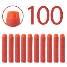 Патрони для бластерів Nerf Elite з пласкою кінцівкою Червоні 100 шт ()