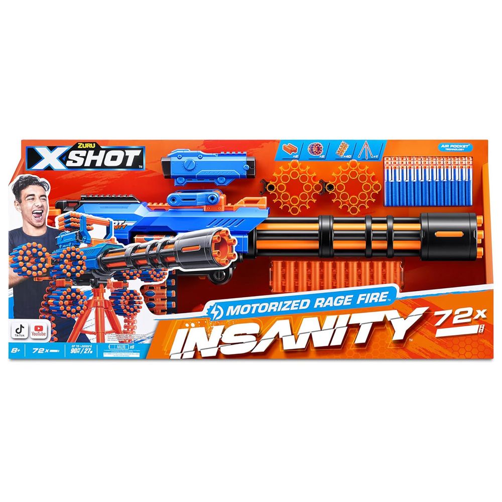 X-Shot Insanity Motorized Rage Fire (36605) (Лютий вогонь)
