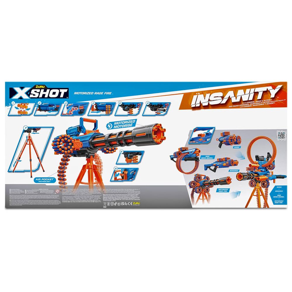 X-Shot Insanity Motorized Rage Fire (36605) (Лютий вогонь)