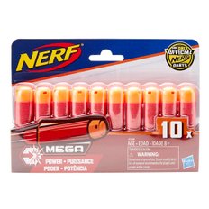 Патроны Nerf Mega с отверстием в наконечнике Красные 10 шт (A4368)